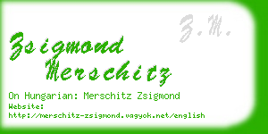 zsigmond merschitz business card